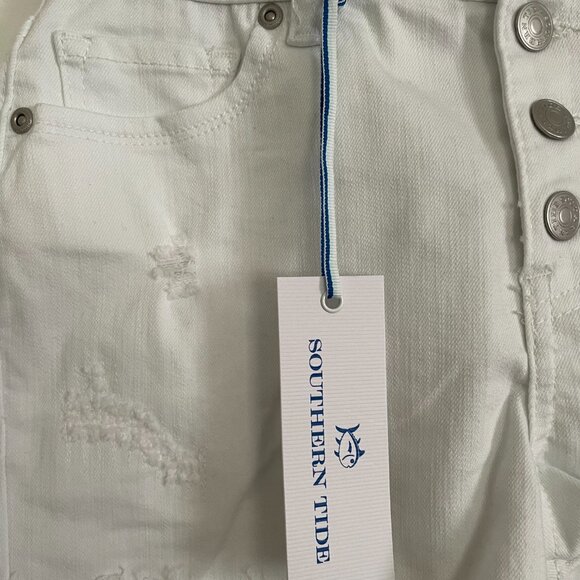 Southern Tide Shorts Adult 24W White Sophia Popsicle 2.5" Chino Casual Womens - Picture 8 of 15